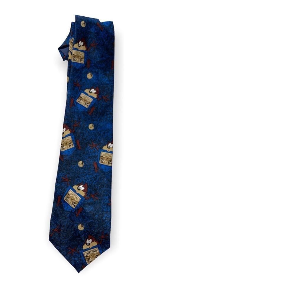 Taz looney tones tie blue black